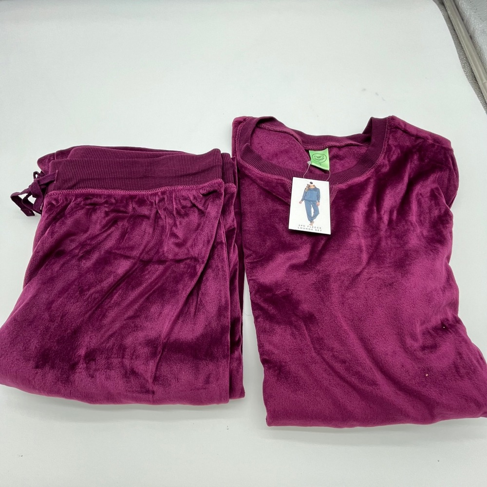 Honeydew Intimates Women Plum Purple 2 Piece Fleece Lounge Set Size Large NWT